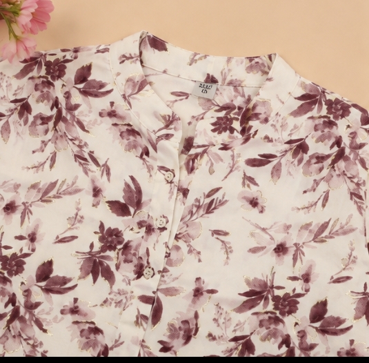 Qeuika Lavender Bloom Kurti
