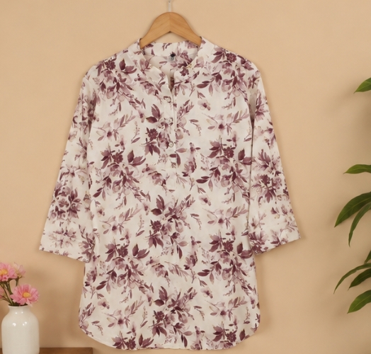 Qeuika Lavender Bloom Kurti