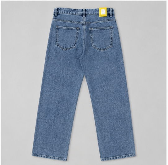 Qeuika Women's Mid Blue Straight Fit Jeans