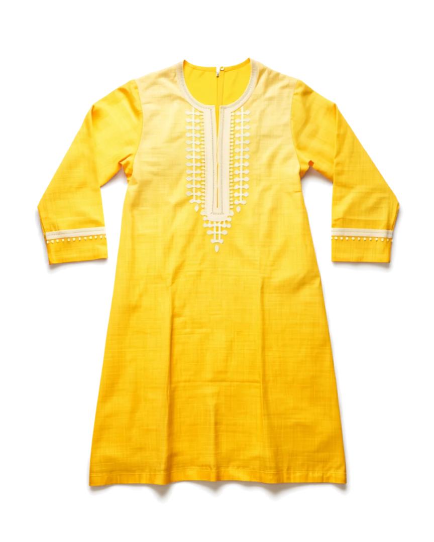 Yellow trending regular use kurti coching, college, market 